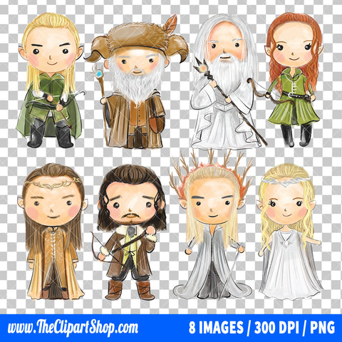 The Hobbit Clipart PNG Bundle #2