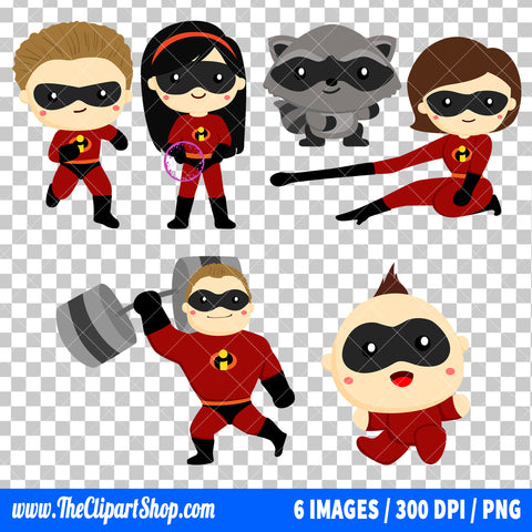 The Incredibles Clipart PNG Bundle #2