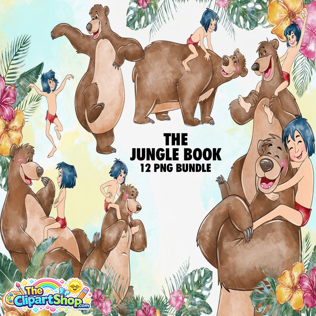 The Jungle Book Clipart PNG Bundle