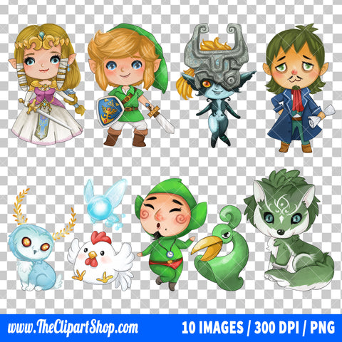 The Legend Of Zelda Clipart PNG Bundle