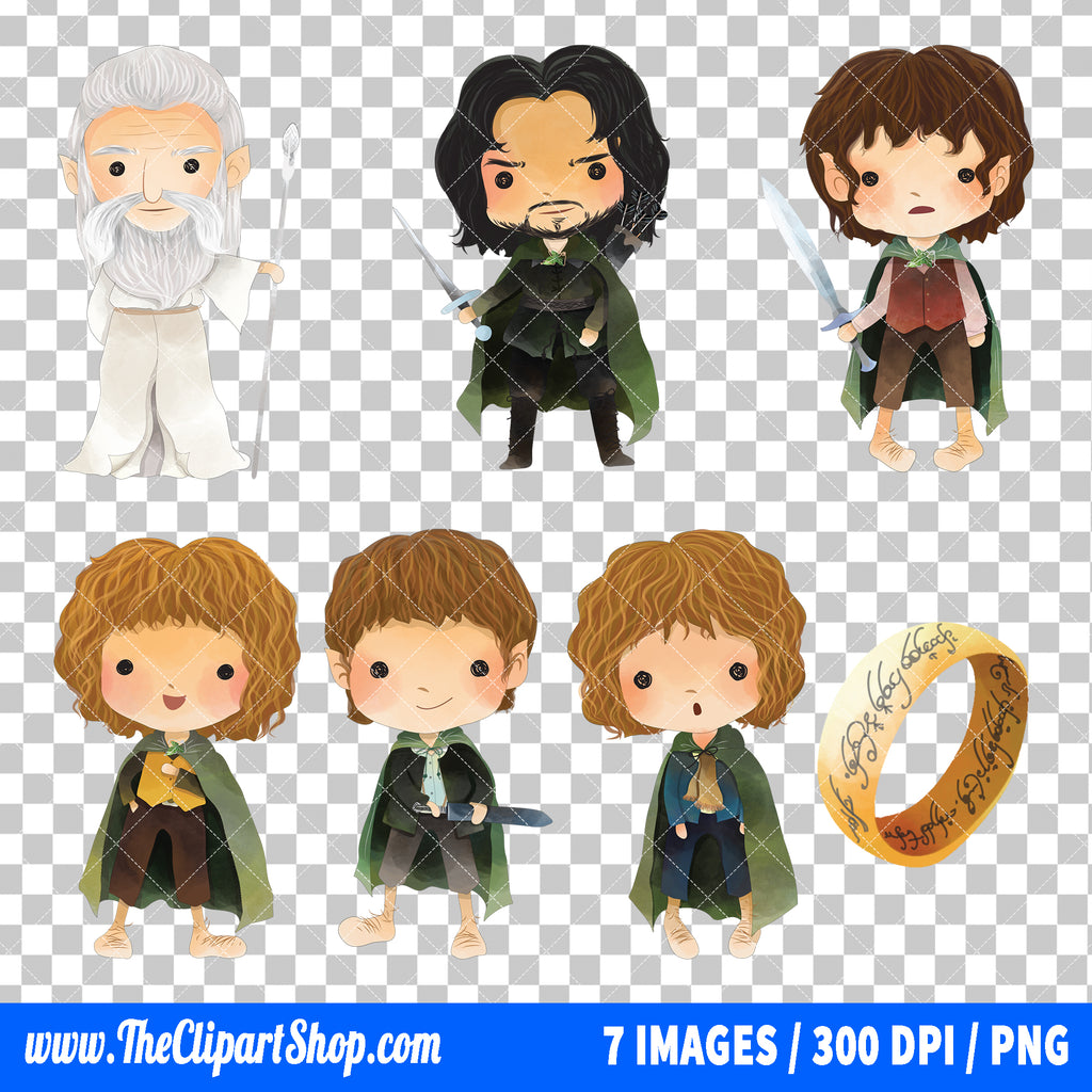The Lord Of The Rings Clipart PNG Bundle