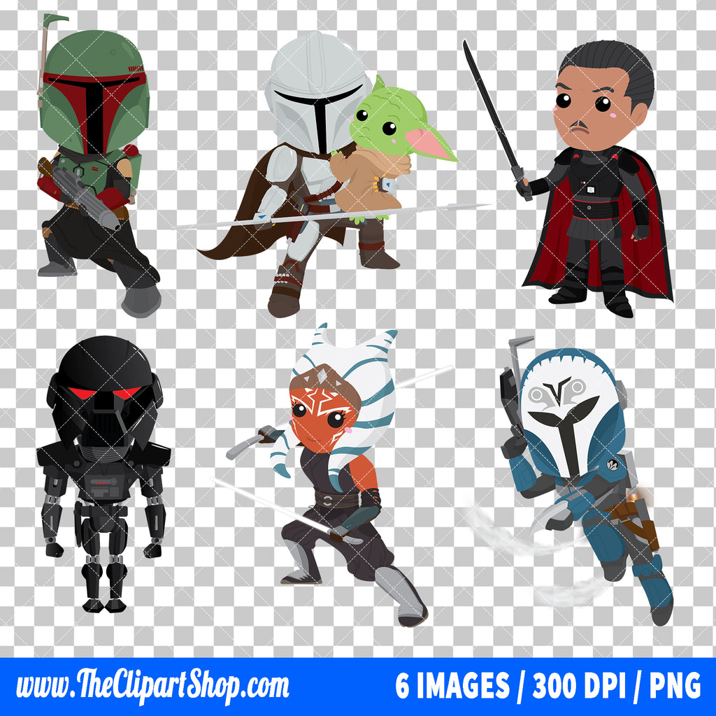 The Mandalorian Clipart PNG Bundle #2