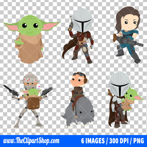 The Mandalorian Clipart PNG Bundle #3