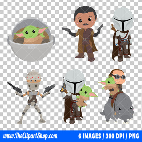 The Mandalorian Clipart PNG Bundle #4