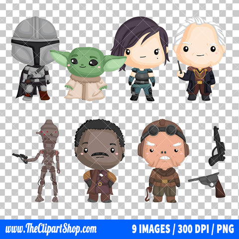 The Mandalorian Clipart PNG Bundle
