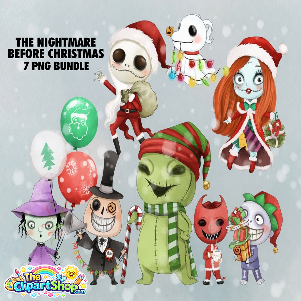 The Nightmare Before Christmas Clipart PNG Bundle #2