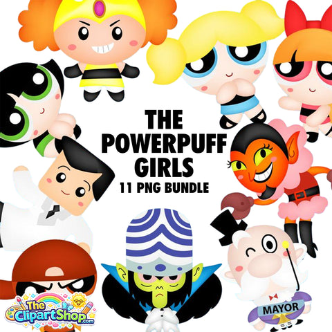 The Powerpuff Girls Clipart PNG Bundle