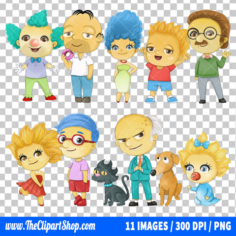 The Simpsons Clipart PNG Bundle #2