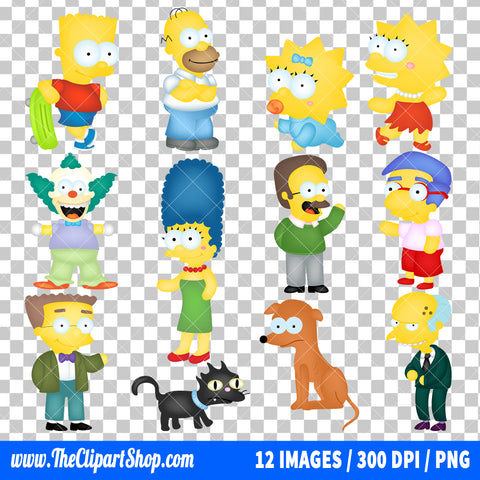 The Simpsons Clipart PNG Bundle