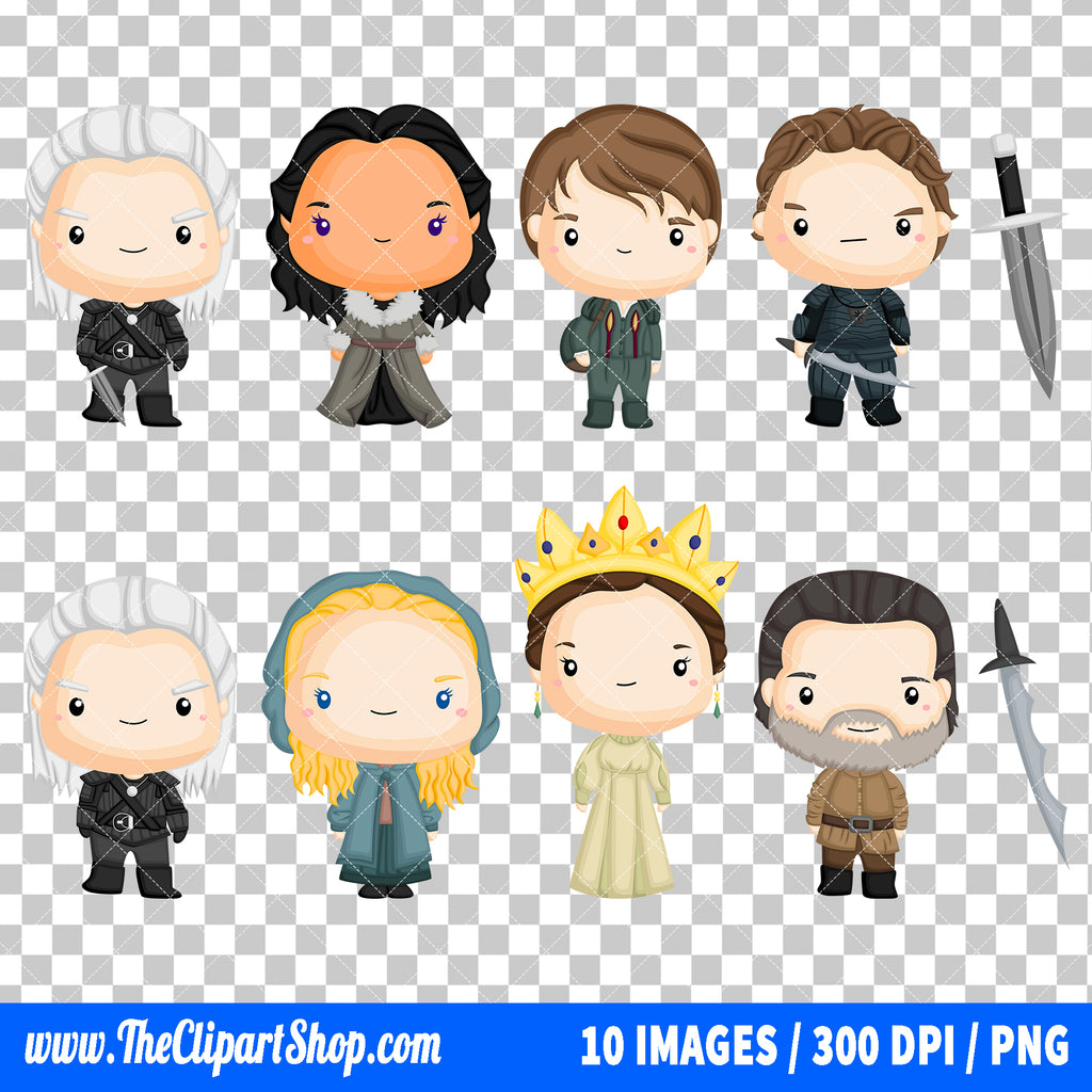The Witcher Clipart PNG Bundle