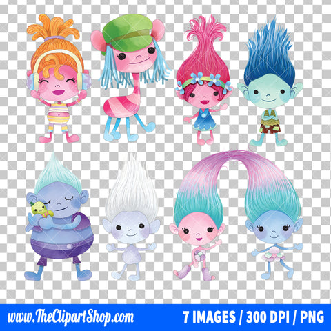 Trolls Clipart PNG Bundle #3