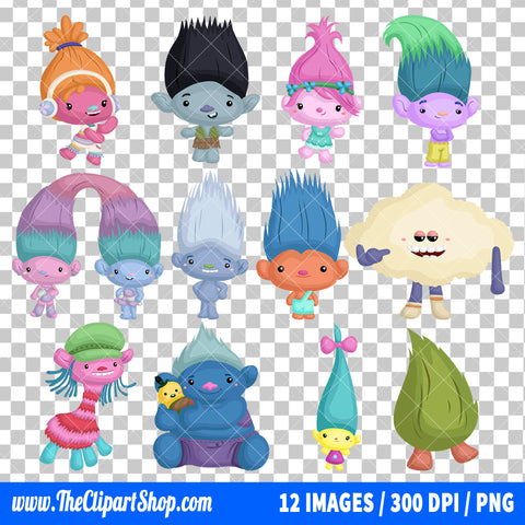 Trolls Clipart PNG Bundle