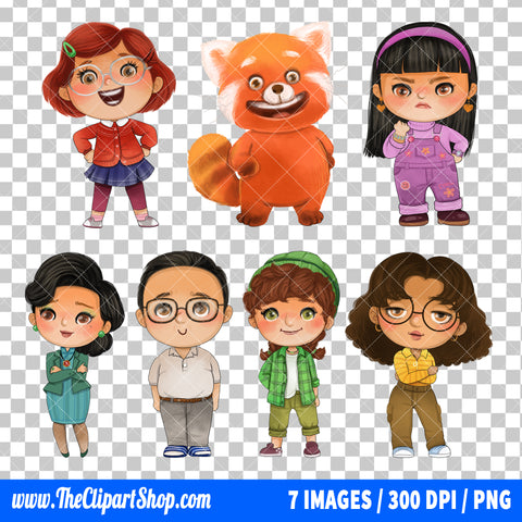 Turning Red Clipart PNG Bundle #2