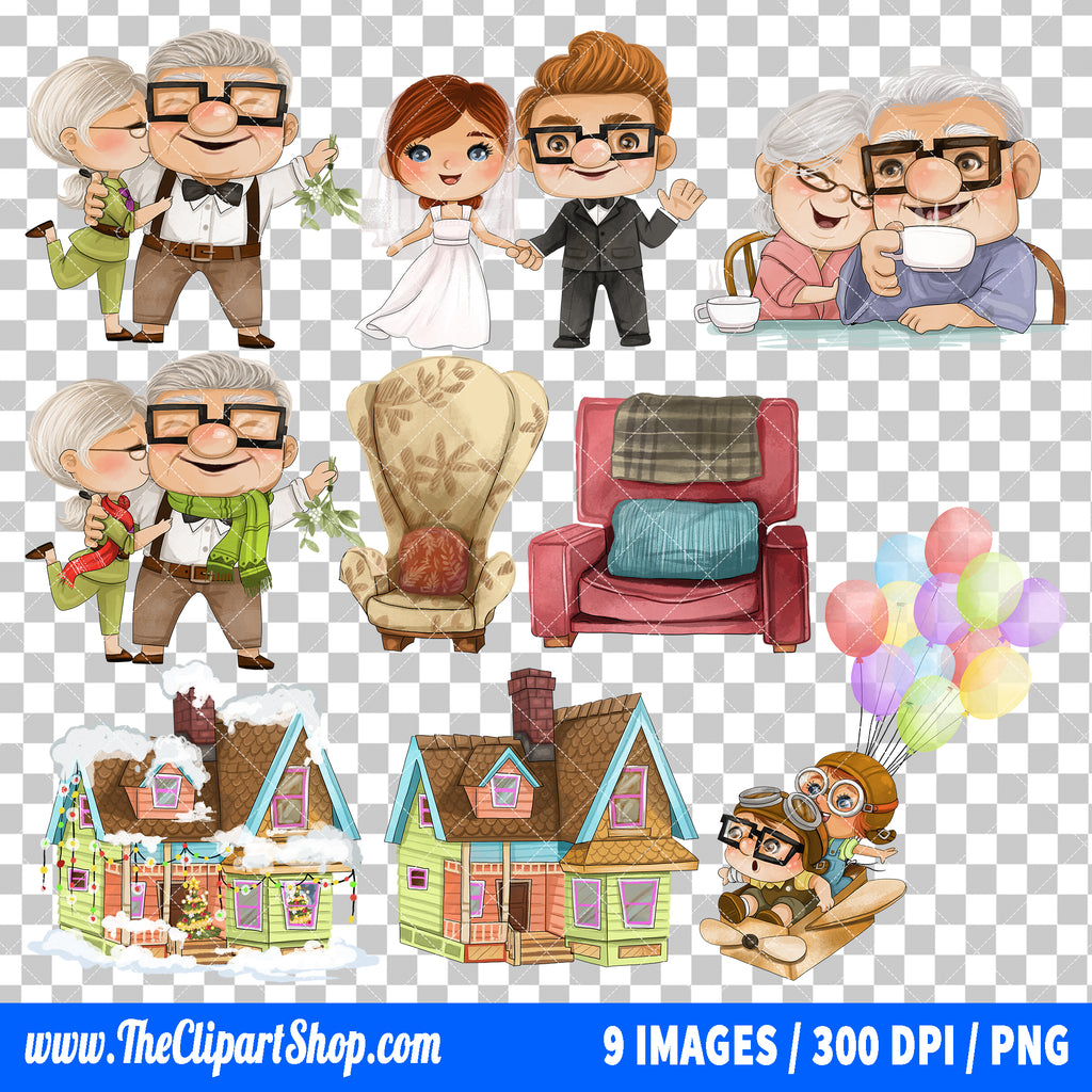 Up Clipart PNG Bundle #4