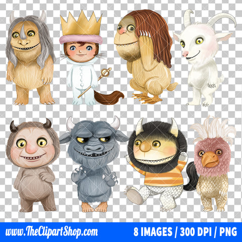 Where The Wild Things Are Clipart PNG Bundle