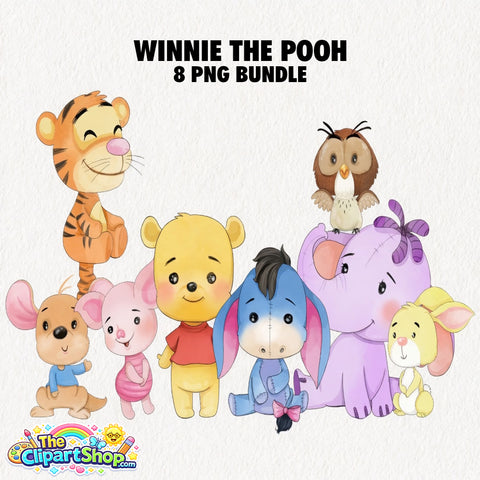 Winnie The Pooh Clipart PNG Bundle #4