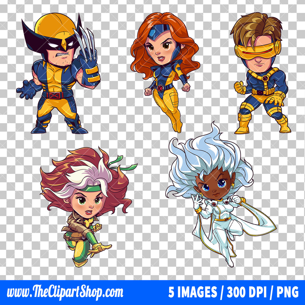 X-Men Clipart PNG Bundle #3