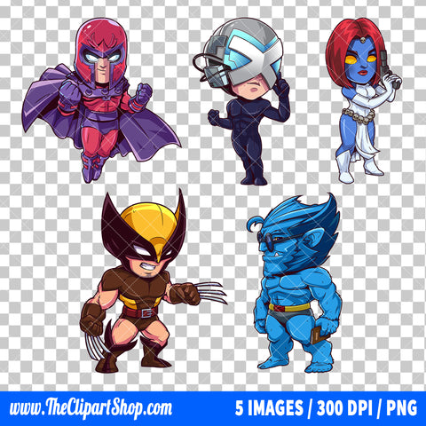 X-Men Clipart PNG Bundle