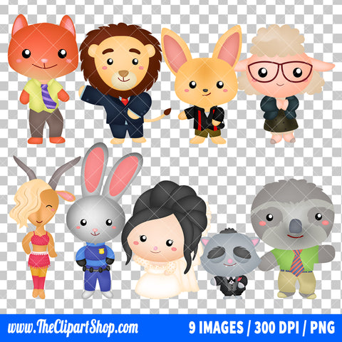 Zootopia Clipart PNG Bundle